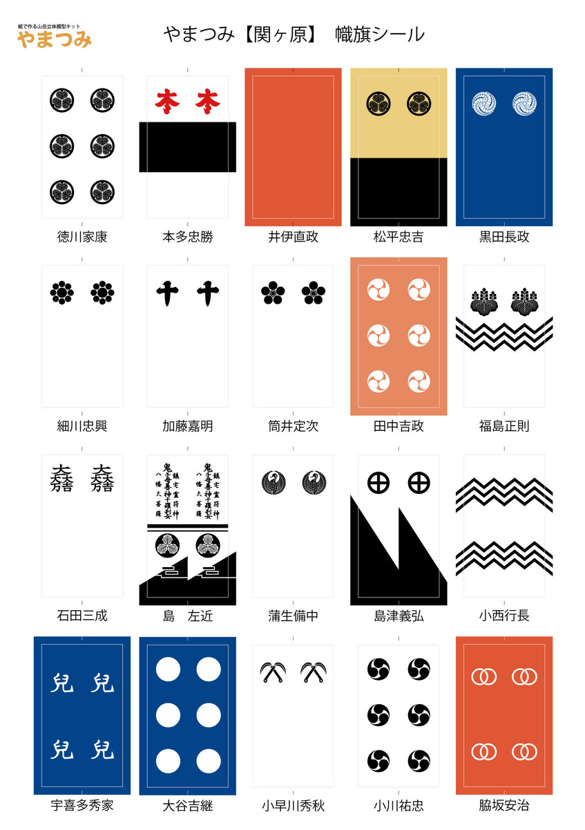 関ヶ原の戦い【幟旗キット】（やまつみ【関ヶ原】用） – やまつみ工房