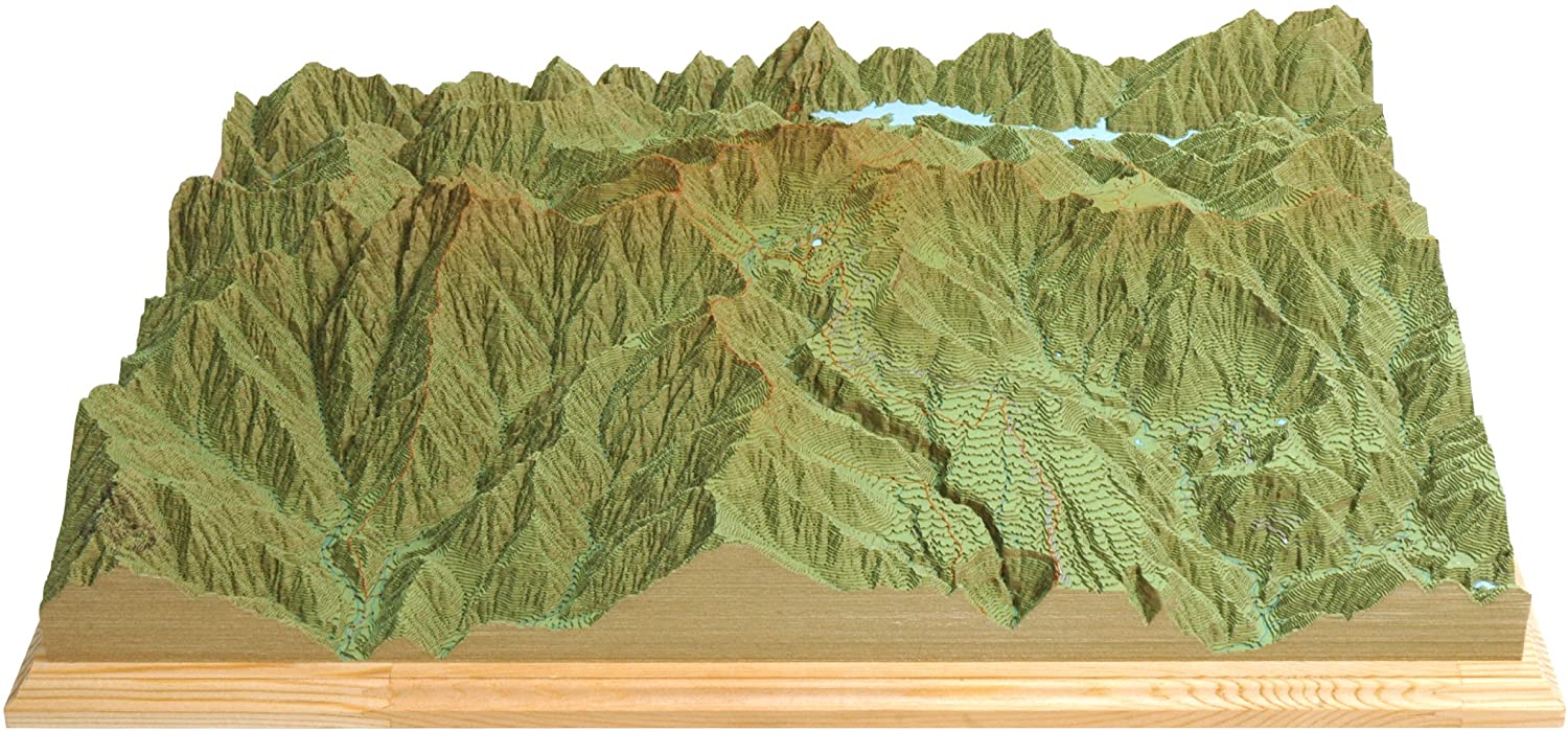 やまつみ 筑波山 立体模型図 地図 等高線 国土地理院 １/5万 割引